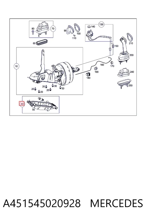 Жабка тормозу A451545020928 Mercedes