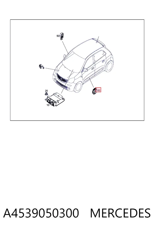 Датчик удару A4539050300 Mercedes