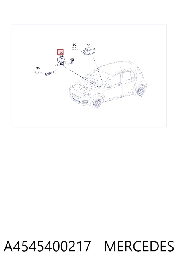 Датчик кута повороту кермового колеса A4545400217 Mercedes