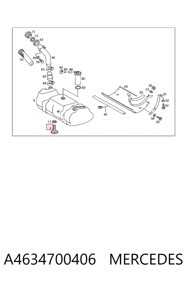 Фільтр-сітка бензонасосу A4634700406 Mercedes