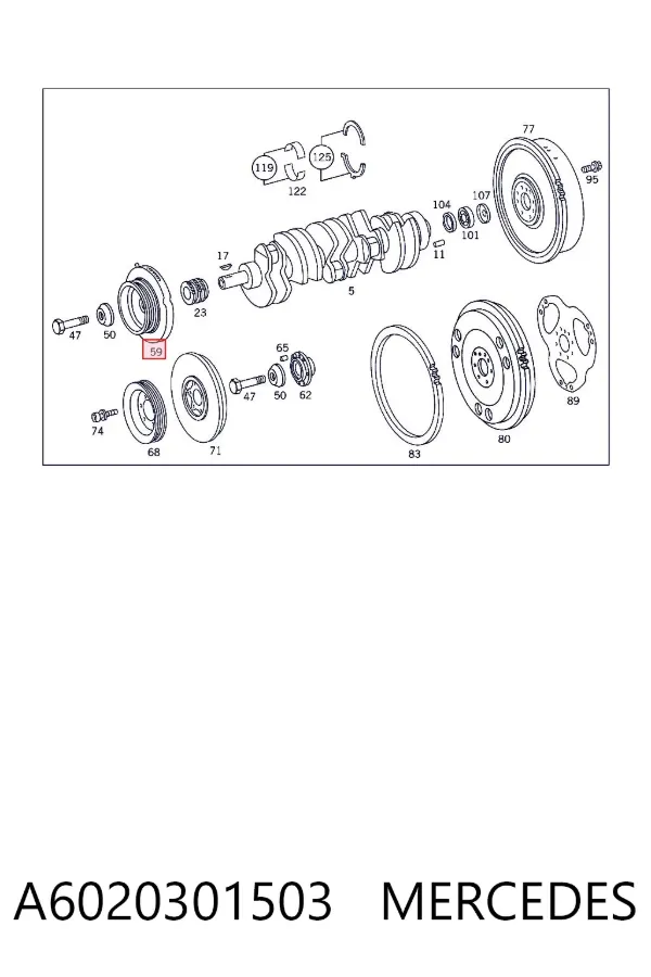 Шків колінвала A6020301503 Mercedes