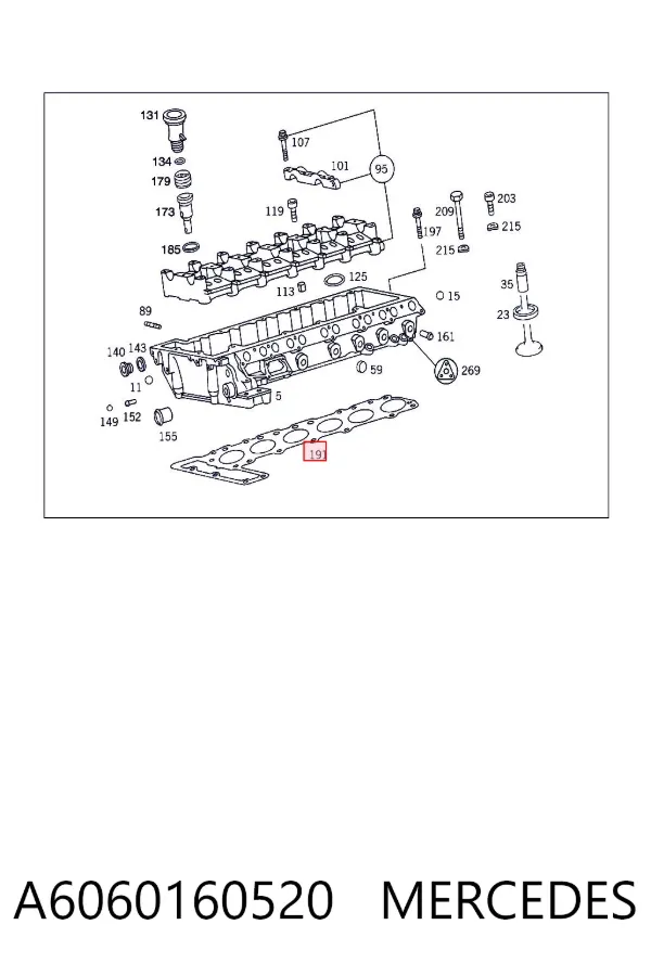 Прокладка ГБЦ A6060160520 Mercedes