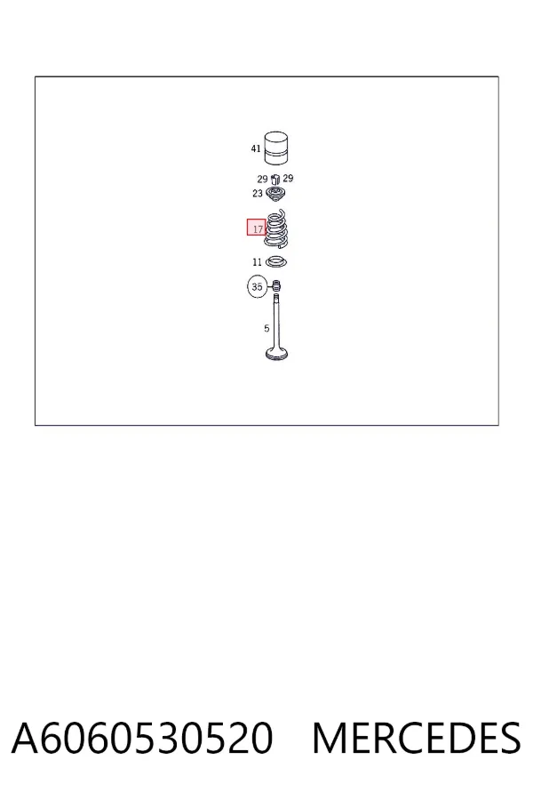 Пружина клапана A6060530520 Mercedes