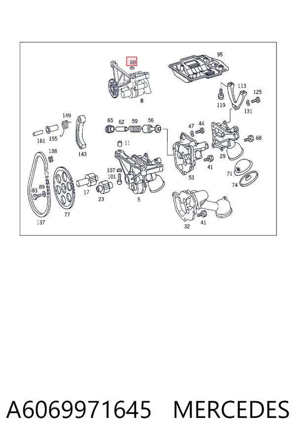 Прокладка масляного насосу A6069971645 Mercedes