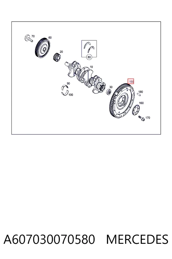 Купити A6070300705 Mercedes Маховик із зубчастим ободом в зборі