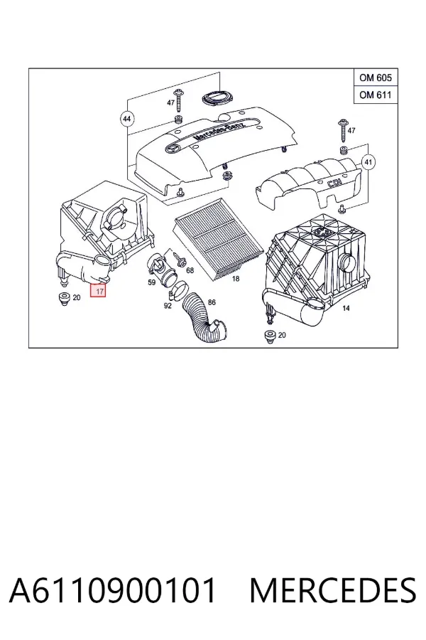 Корпус фільтра A6110900101 Mercedes