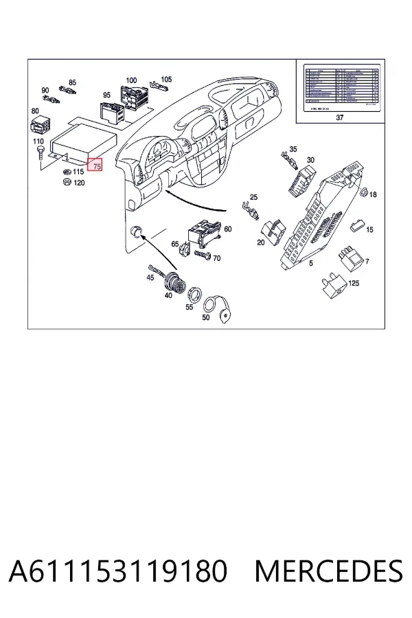 Купити A6111531191 Mercedes Модуль управління двигуном