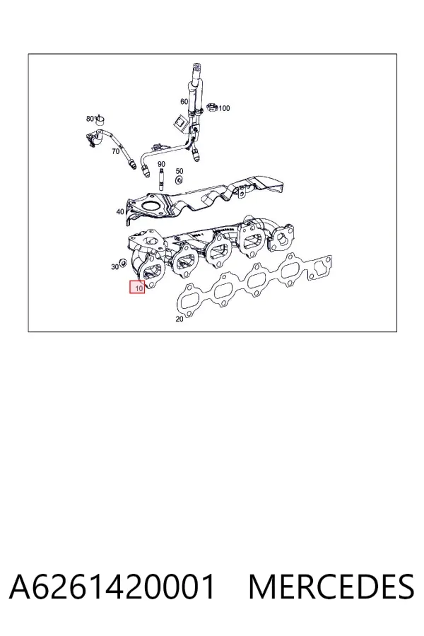 Випускний колектор A6261420001 Mercedes