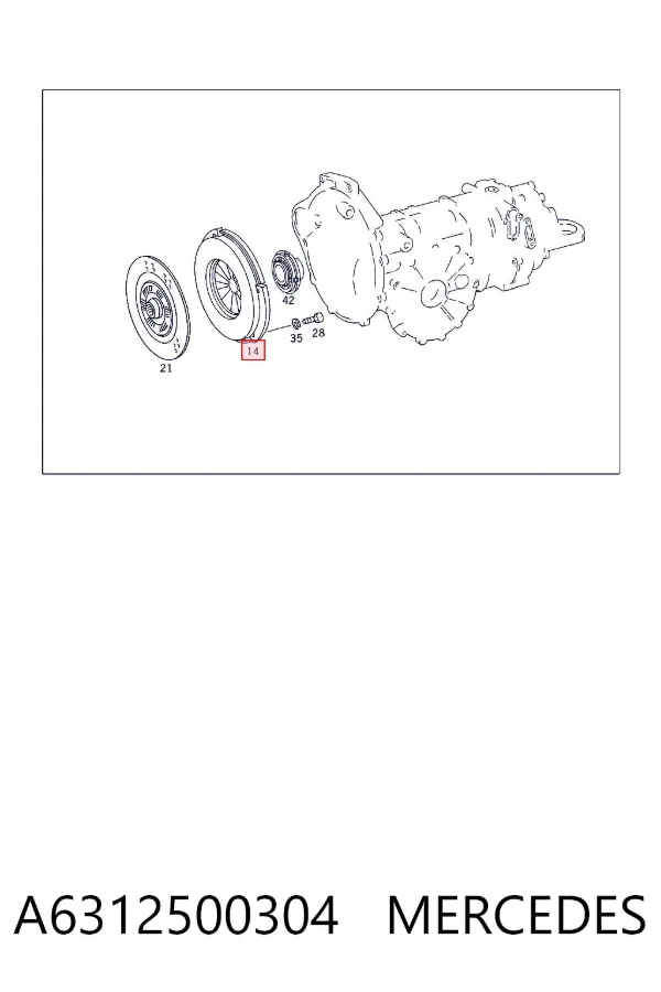 Корзина зчеплення A6312500304 Mercedes