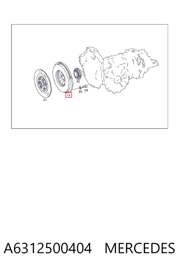 Корзина зчеплення A6312500404 Mercedes