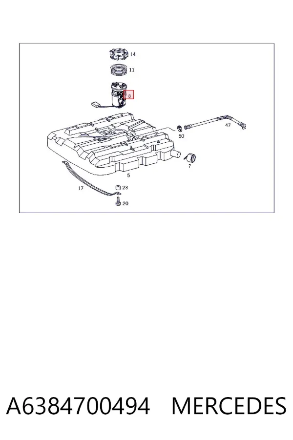 Бензонасос A6384700494 Mercedes