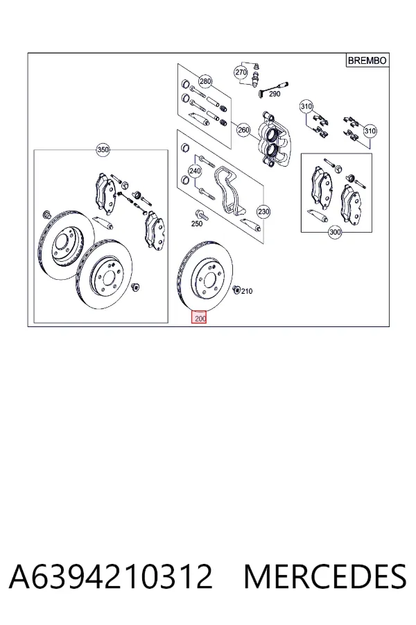 Гальмівні диски передні A6394210312 Mercedes