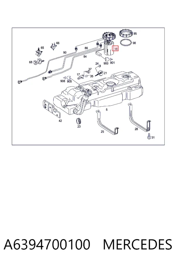 Бензонасос A6394700100 Mercedes