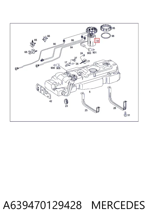 Бензонасос A639470129428 Mercedes