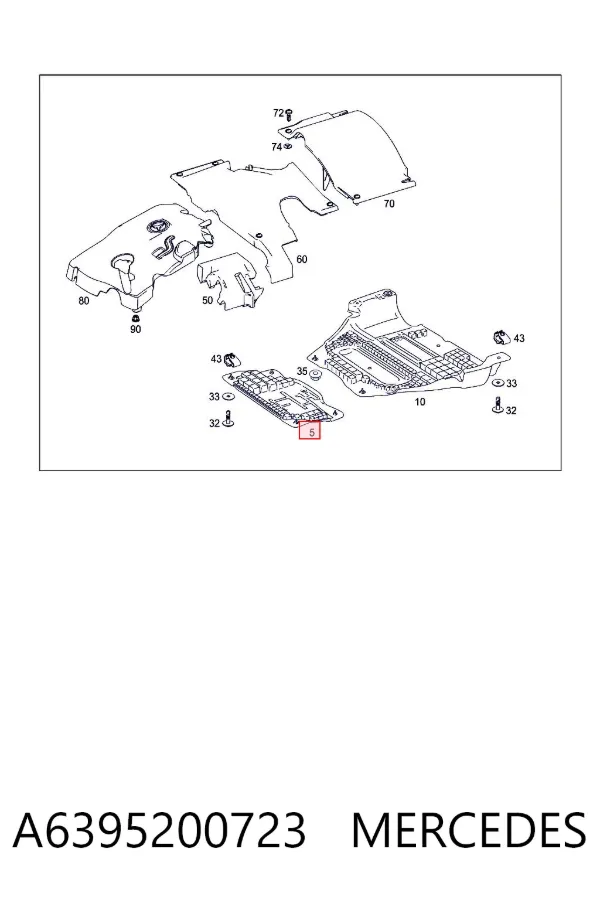 Захист двигуна передній A6395200723 Mercedes