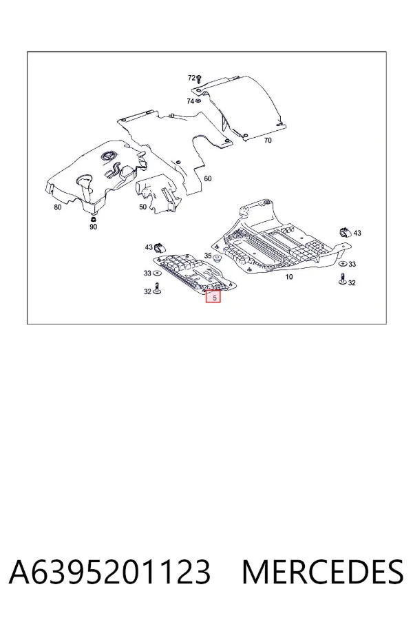Захист двигуна передній A6395201123 Mercedes