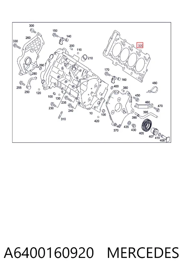 Прокладка ГБЦ A6400160920 Mercedes