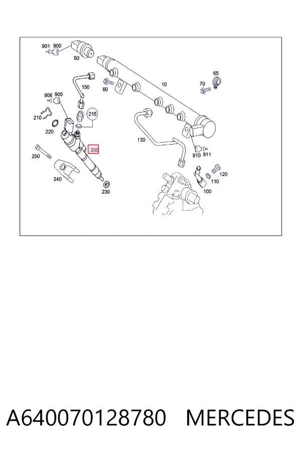 Купити A6400701287 Mercedes Форсунка дизельна в зборі, розпилювач + тримач