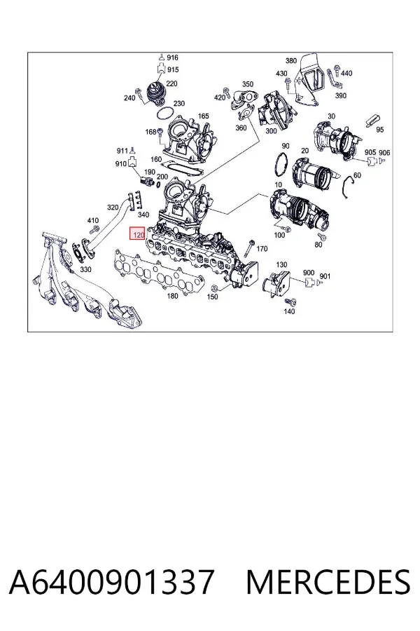 Впускний колектор A6400901337 Mercedes
