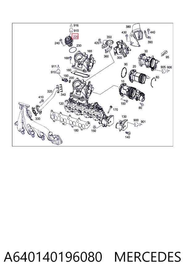 Купити A6401401960 Mercedes Прилади управління системи рециркуляції