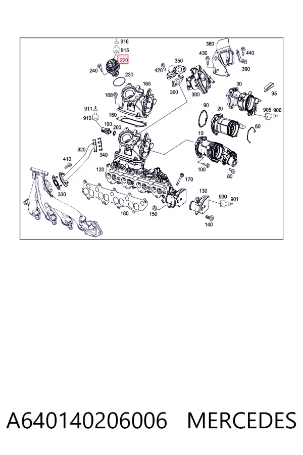Клапан ЄГР A640140206006 Mercedes