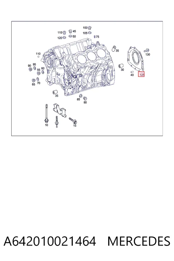 Сальник колінвала задній A6420100214 Mercedes