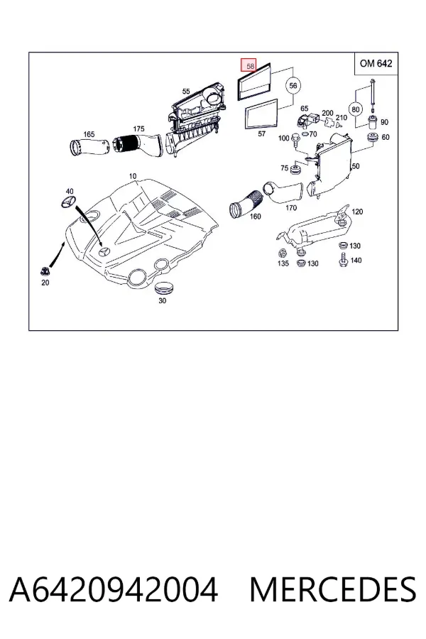 Повітряний фільтр A6420942004 Mercedes