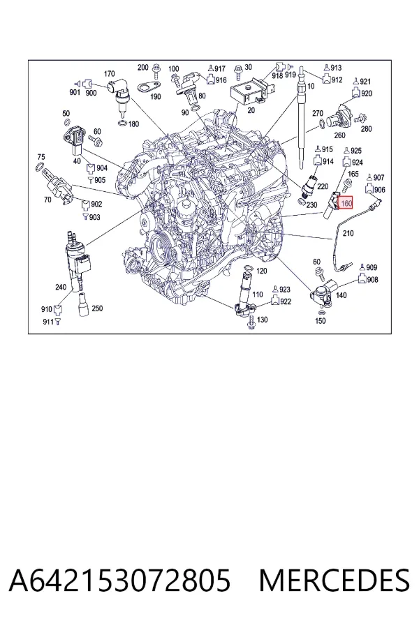 Датчик колінвала A642153072805 Mercedes