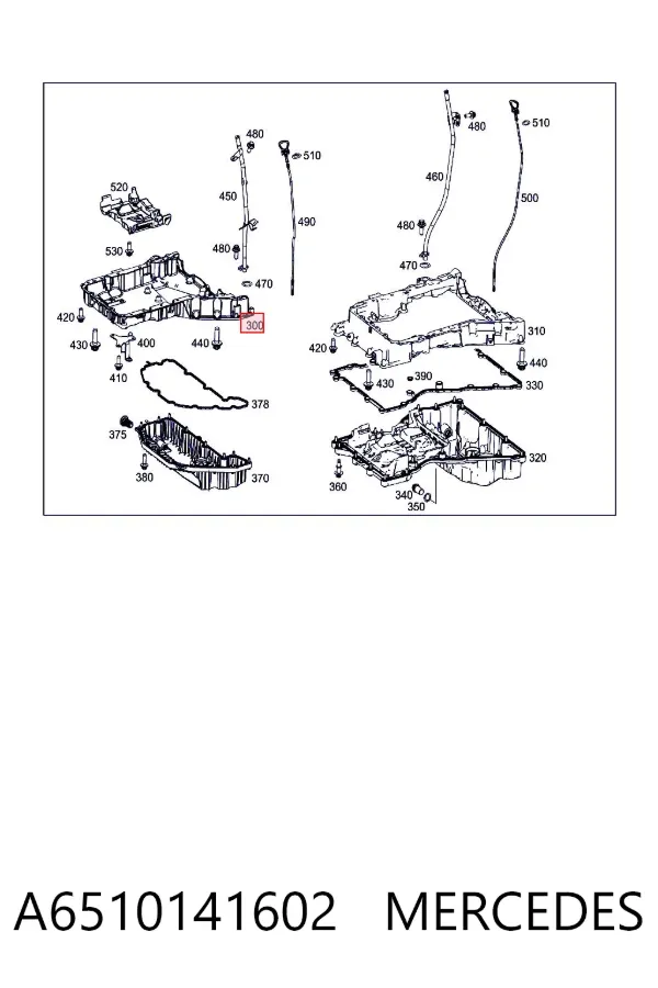 Піддон масляний картера двигуна A6510141602 Mercedes