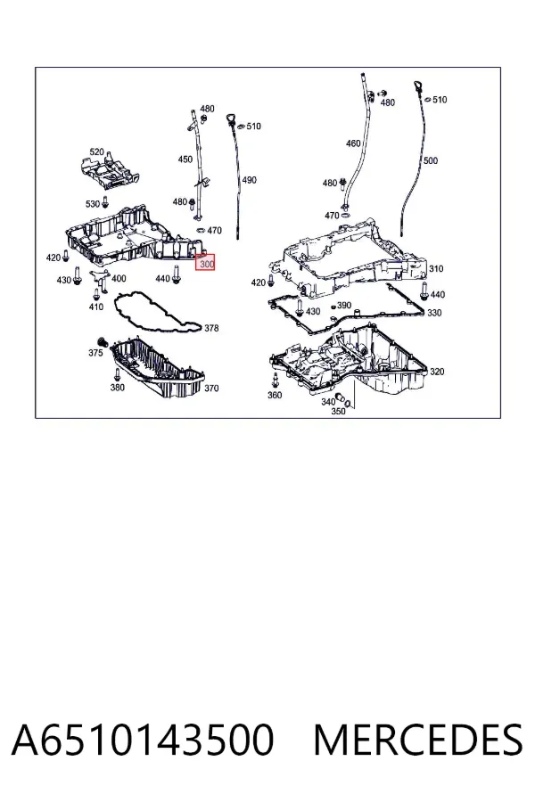 Піддон масляний картера двигуна A6510143500 Mercedes