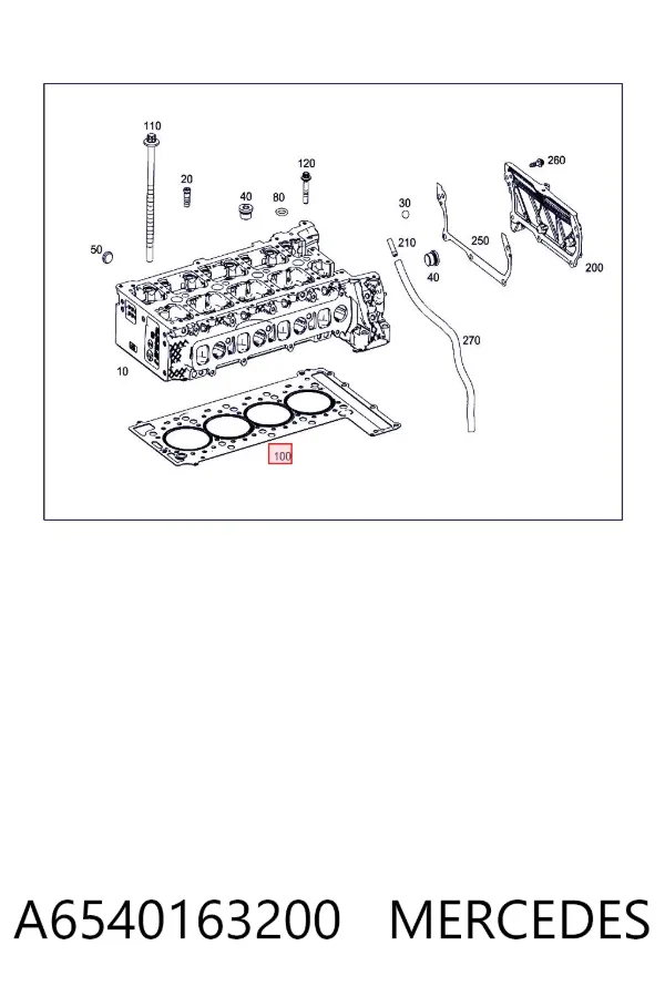 Прокладка ГБЦ A6540163200 Mercedes