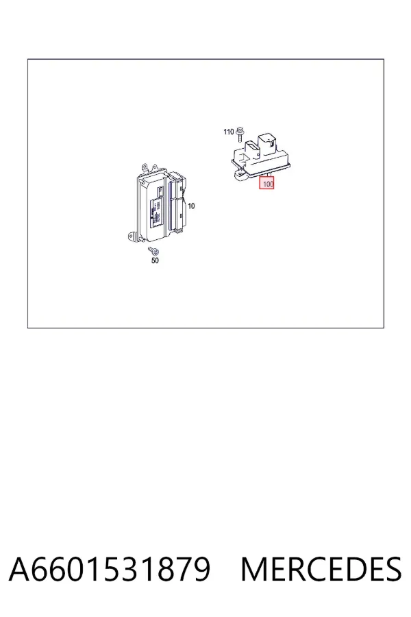 Електронний блок керування двигуном A6601531879 Mercedes