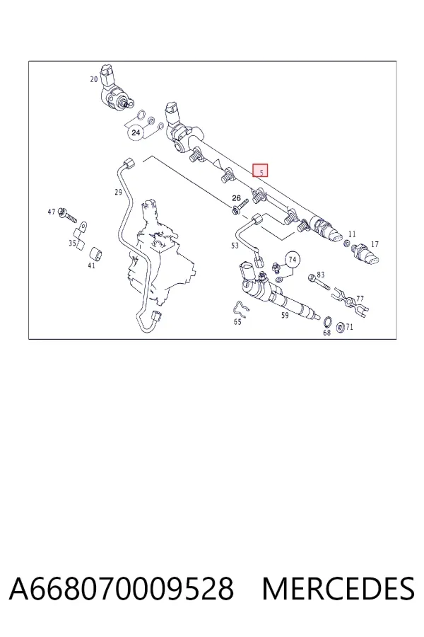 Розподільник палива Mercedes A6680700095
