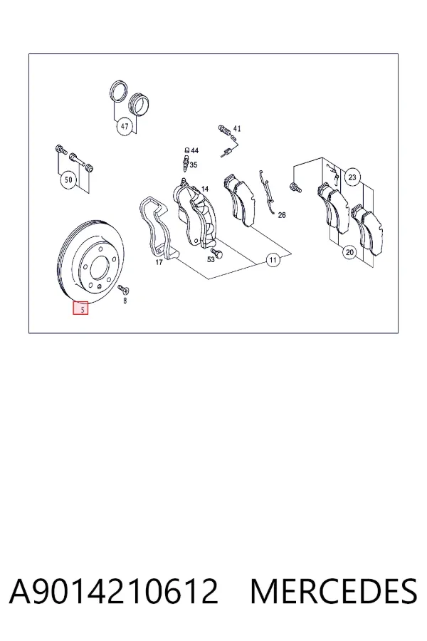 Гальмівні диски передні A9014210612 Mercedes
