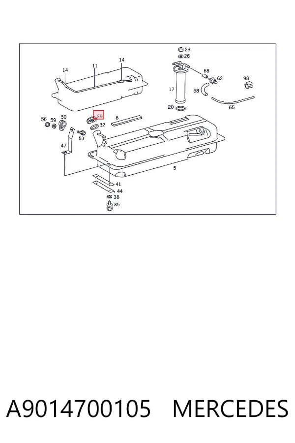 Пробка бензобаку A9014700105 Mercedes