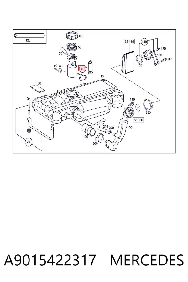Бензонасос A9015422317 Mercedes