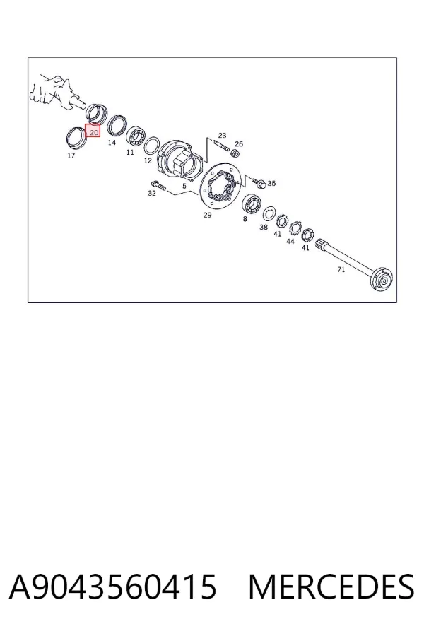 Кільце АБС (ABS) A9043560415 Mercedes
