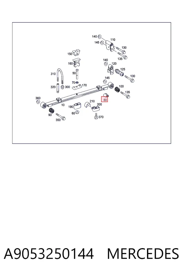 Відбійник задньої ресори A9053250144 Mercedes