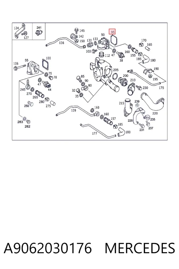 Прокладка водяної помпи A9062030176 Mercedes