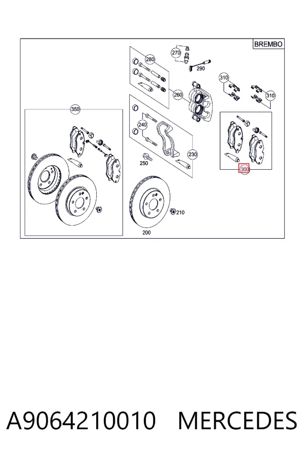 Передні тормозні колодки A9064210010 Mercedes