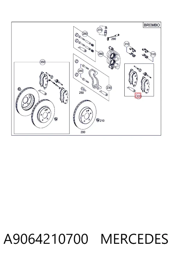 Передні тормозні колодки A9064210700 Mercedes