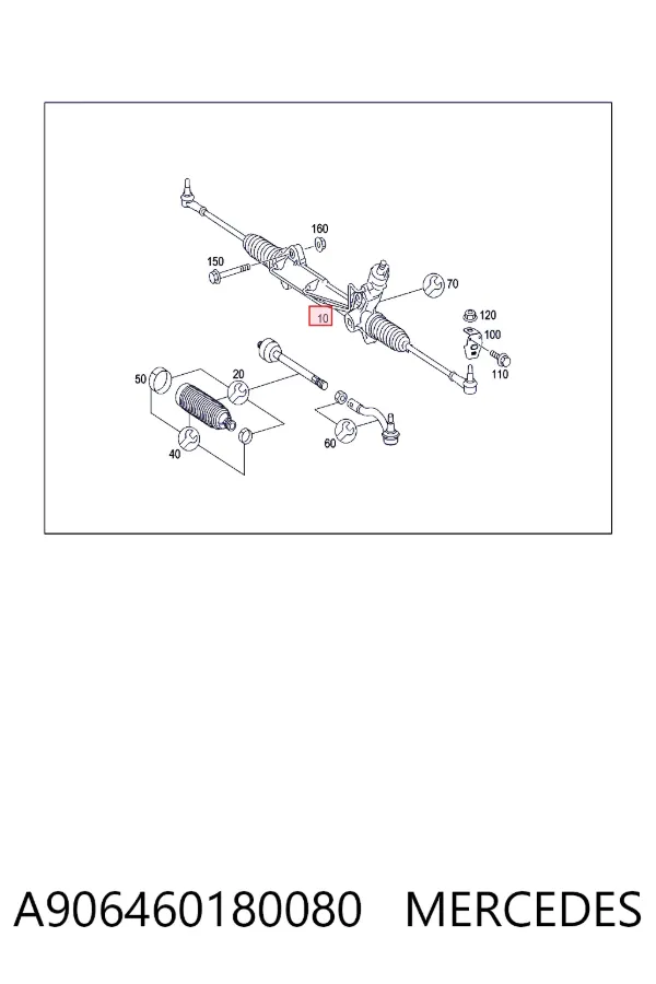 Купити A9064601800 Mercedes Рульова рейка