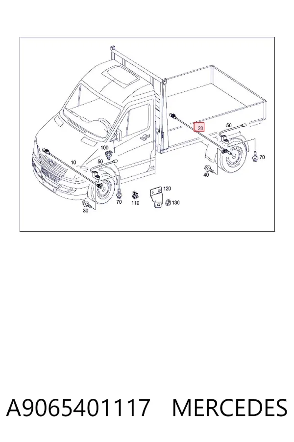 Датчик АБС (ABS) задній, лівий A9065401117 Mercedes