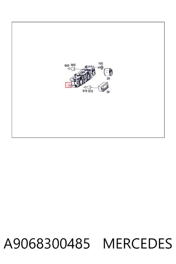 Блок управління кондиціонером A9068300485 Mercedes