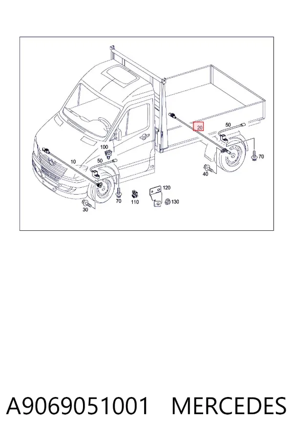Датчик АБС (ABS) задній, лівий A9069051001 Mercedes