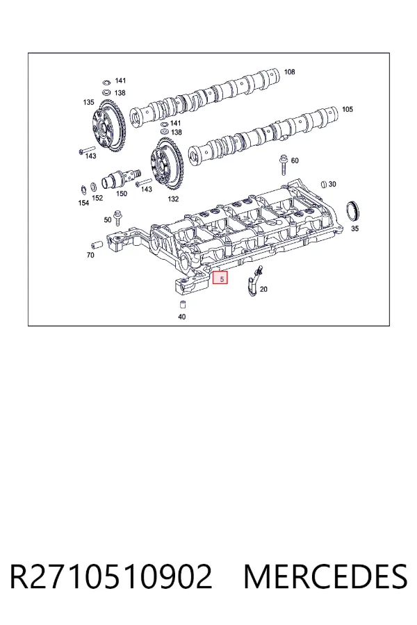 Блок коромисел/клапанних важелів (постіль) R2710510902 Mercedes