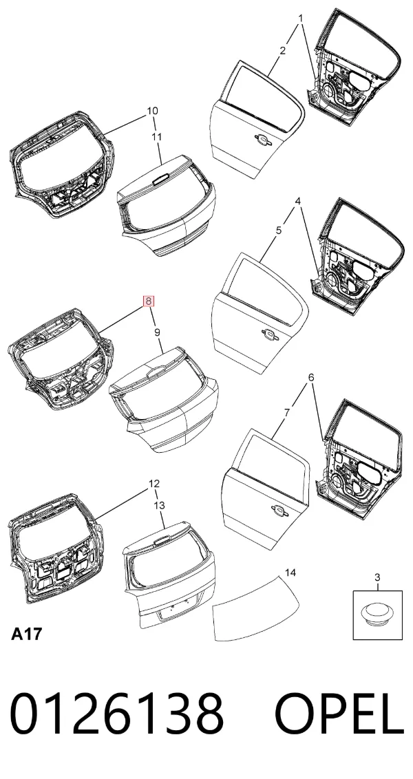 Ляда 0126138 Opel