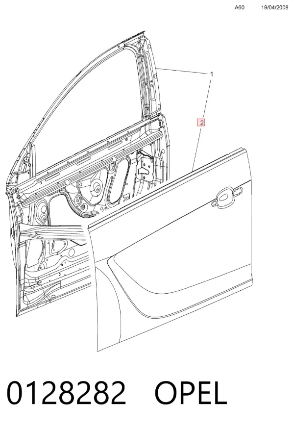Двері праві передні 22796396 General Motors