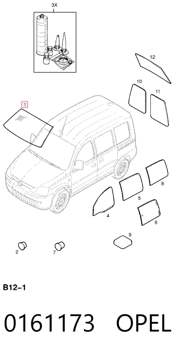 Лобове скло AB60858A XYG