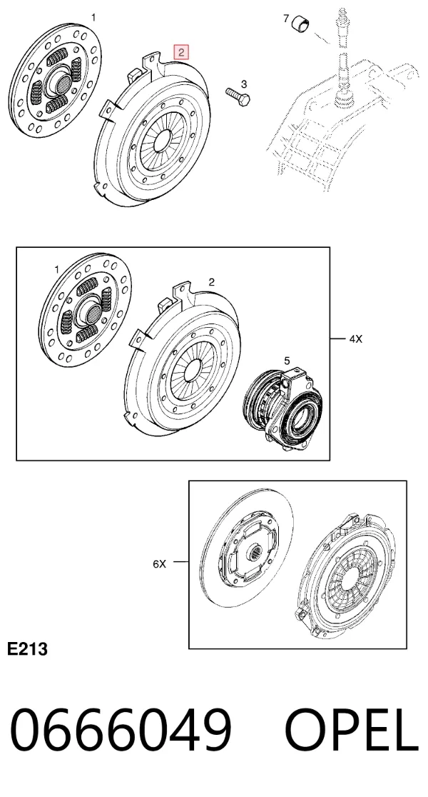 Корзина зчеплення 0666049 Opel